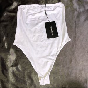 Strapless White Bodysuit